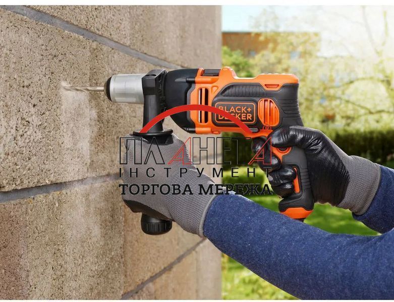 Дриль мережевий ударний BLACK+DECKER BEH850 мережевий ударний BEH850 фото