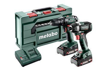 Комплект акумуляторного інструменту Metabo Combo Set 2.8.5 18V (685197000) SB 18 + SSD 18 LT 200 BL, 2х2,0Ah, SC 30, кейс metaBOX 145 L 685197000 фото