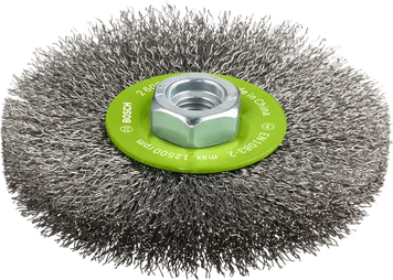 Дискова кільцева щітка PRO Stainless Steel clean, 115х0,3мм, з різьбою M14, INOX, витий сталевий дріт Bosch Professional (2608622107) 2608622107 фото