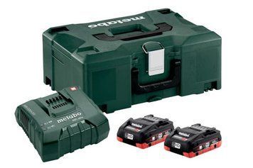 Базовый комплект аккумуляторных батарей Metabo 2 х 4.0 Ач LiHD II + MetaLoc 685130000 фото
