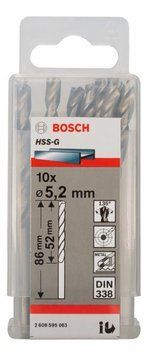 10 HSS-G свердл 5.2 мм BOSCH 2608595063 фото