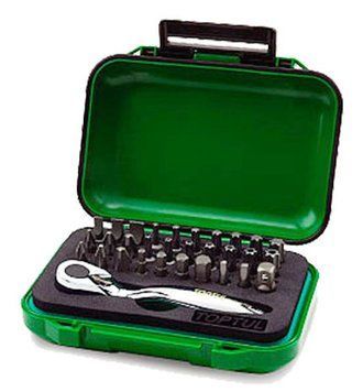 Набір біт з тріскачкою TOPTUL 1/4" 31од. GABW3103 GABW3103 фото