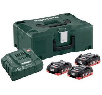 Базовый комплект аккумуляторных батарей Metabo 3 х 4.0 Ач LiHD II + MetaLoc 685133000 фото