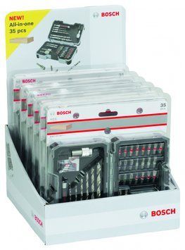 Набір свердл HSS та біт для шуруповерта BOSCH Extra Hard, PH, PZ, SL, H, T 35 шт. 2607017327 фото