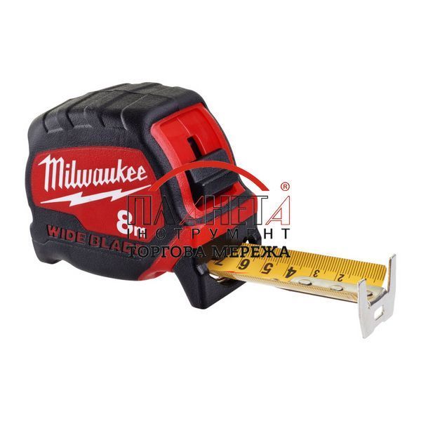 Рулетка метрична MILWAUKEE WIDE BLADE, 8м (33мм) (4932471816) 4932471816 фото