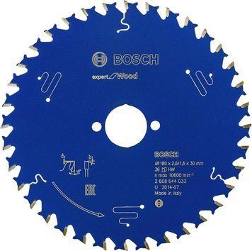 Пильний диск Expert for Wood Bosch Professional для мережевих ручних циркулярних пилок, 180x30x1,6, 36T (2608644033) 2608644033 фото