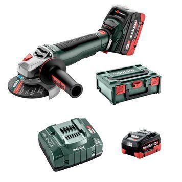 Акумуляторна кутова шліфувальна машина Metabo WPB 18 LT BL 11-125 Quick 2x LiHD 5,5 Ач, ASC 145, metaBOX 165 L (613059660) 613059660 фото