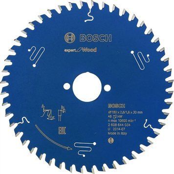 Пильний диск Expert for Wood Bosch Professional для мережевих ручних циркулярних пилок, 180x30x1,6, 48T (2608644034) 2608644034 фото