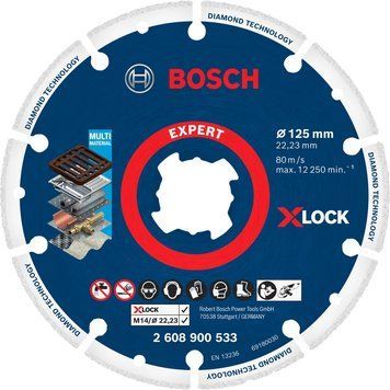 Відрізний круг Bosch EXPERT Diamond Metal Wheel X-LOCK 125 x 22,23 мм 2608900533 фото