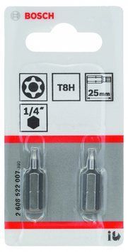 Насадка біта T8H Security-Torx&reg; Extra Hard 2 шт. 2608522007 фото