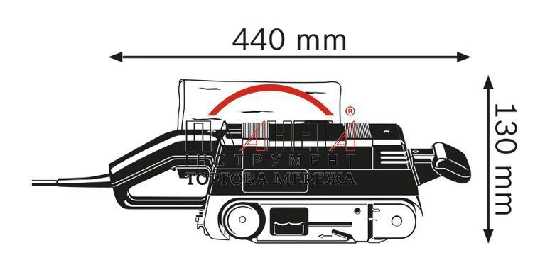 Стрічкова шліфувальна машина BOSCH GBS 75 AE 0601274708 фото