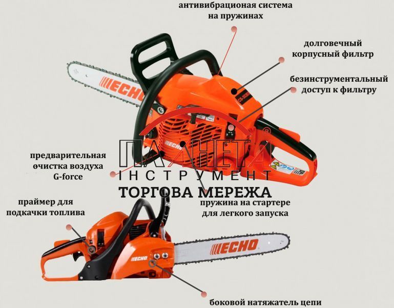 Бензопила ECHO CS-352ES 1.31 кВт з шиною 35 см 81726 фото