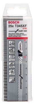 25 лобзикових пилок T 345 XF Progressor for Wood and Metal, BIM BOSCH 2608634995 фото