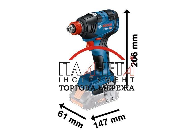 Акумуляторний ударний гвинтоверт GDX 18V-200 solo Bosch Professional (06019J2204) 06019J2204 фото