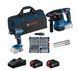 Набір 18V-SET акумуляторний комбінований Bosch Professional, складається з шурупокрута GSR 18V-45, перфоратора GBH 18V-22, набора АС 45 штук біт,  трьох штук SDS-plus свердл &Oslash; 6,8,10x115mm, двох акб GBA 4.0Ah, зарядного GAL 18V-40, сумка для інструментів  0615V0003D фото 1