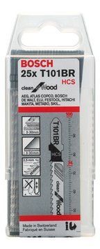 25 лобзикових пилок T 101 BR Clean for Wood, HCS BOSCH 2608633623 фото