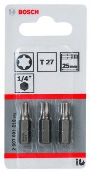 Насадка біта BOSCH Extra Hard T27, 25 мм 3 шт. 2607001619 фото