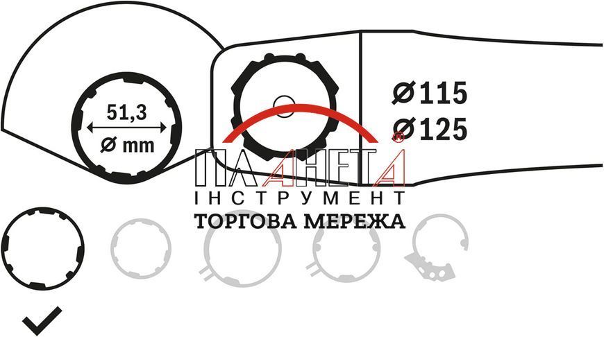 Захисний кожух з кришкою для відрізного шліфування з кодовим кріпленням із фіксацією без інструменту, 115 мм, Bosch Professional (2605510256) 2605510256 фото