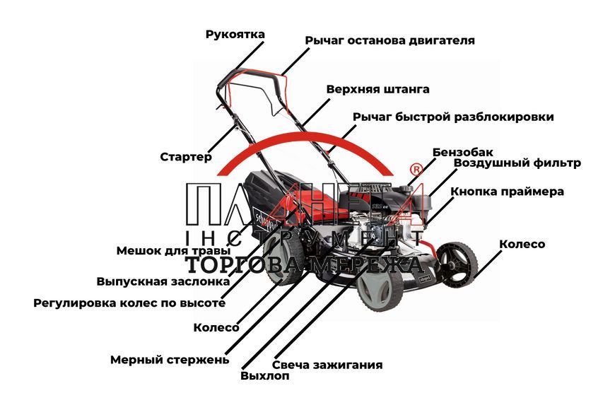 Бензинова газонокосарка Scheppach MP132-42 (5911248903) 5911248903 фото