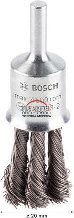 Торцева гроновидна щітка PRO Metal heavy, 6мм, 19x0.35мм, пучки сталі Bosch Professional (2608622116) 2608622116 фото