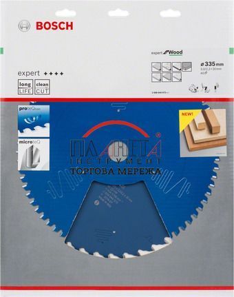 Пиляльний диск Expert for Wood Bosch Professional для мережевої ручної циркулярної пилки, 335x30x2,2, 40T (2608644072) 2608644072 фото