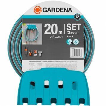 Шланг для поливу Gardena Classic 20 м 13 мм з набором фітингів та кронштейном (18005-20.000.00) 18005-20.000.00 фото