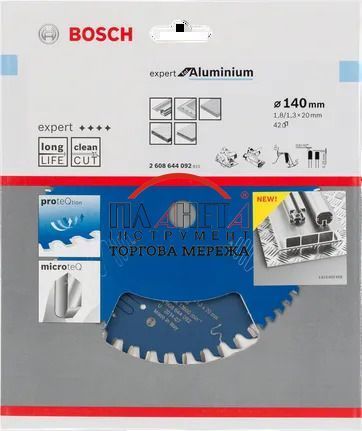 Пиляльний диски Bosch Professional Expert for Aluminium для ручних пилок, 140x20x1.8, 42T (2608644092) 2608644092 фото