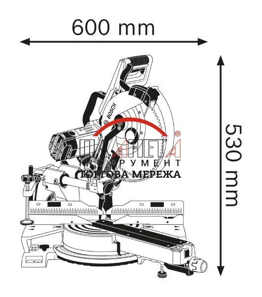 Пила торцювальна BOSCH GCM 12 SDE 0601B23100 фото