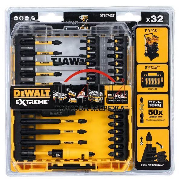 Набір біт і насадок DeWALT DT70743T DT70743T фото