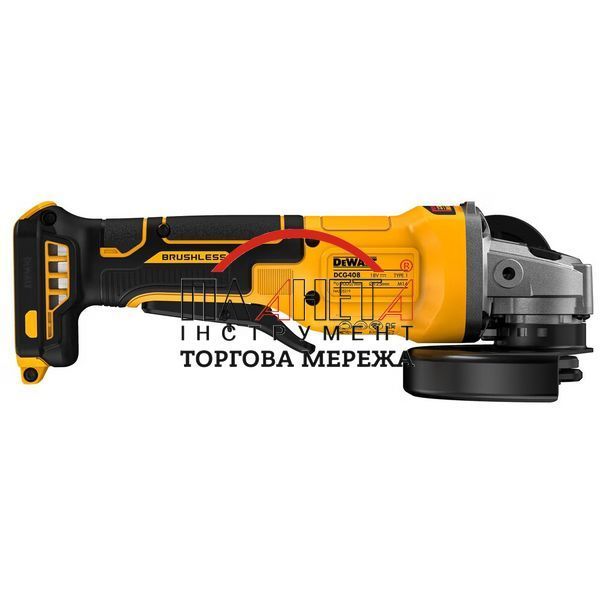 Аккумуляторная бесщеточная угловая шлифмашина - болгарка DeWALT DCG408NT DCG408NT фото