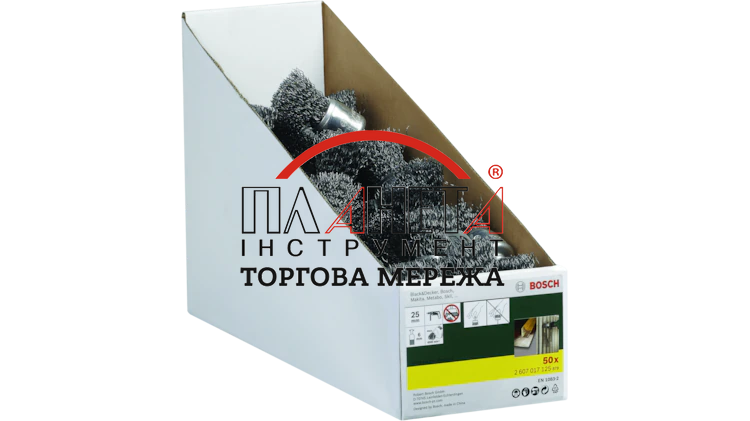 Торцева гроновидна щітка для дрилів, хвилястий дріт, діаметр 25 мм Bosch (2607017125) 2607017125 фото