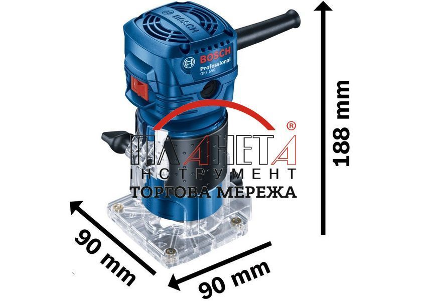 Мережевий кромочний фрезер BOSCH GKF 550 06016A0020 Мережевий кромочний фрезер BOSCH GKF 550 06016A0020 06016A0020 фото