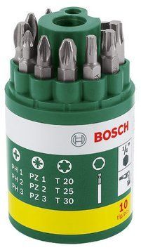 Набір біт PH/PZ/T 25мм BOSCH 9шт. + Тримач 2607019452 фото