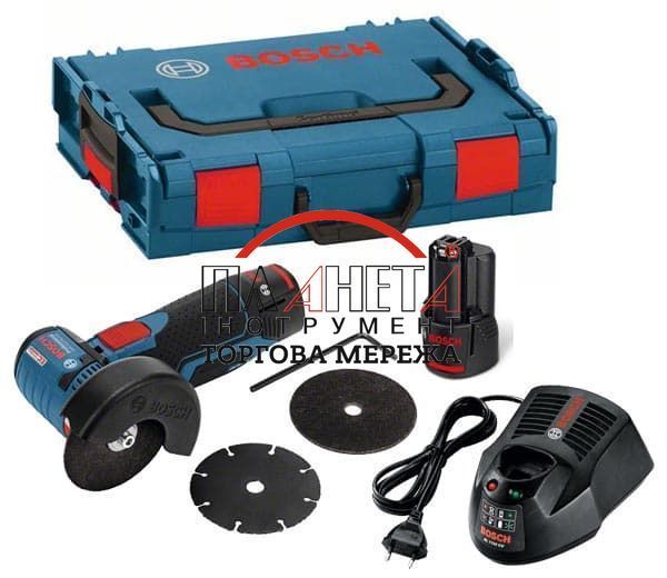 Акумуляторна кутошліфувальна машинка Bosch GWS 12V-76 2.5Ah x2 L-BOXX 06019F2002 06019F2002 фото