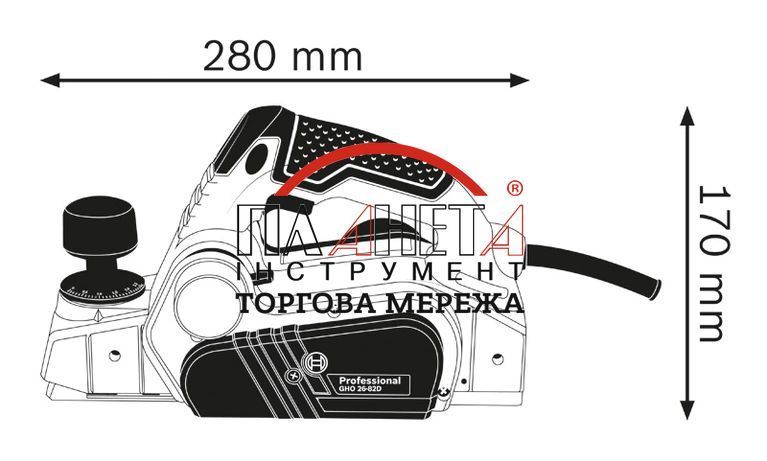 Рубанок BOSCH GHO 26-82 D 06015A4301 фото