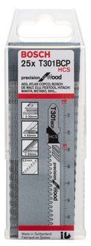 25 лобзикових пилок T 301 BCP Precision for Wood, HCS BOSCH 2608633A40 фото