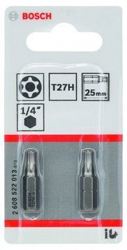 Насадка біта T27H Security-Torx&reg; Extra Hard 2 шт. 2608522013 фото