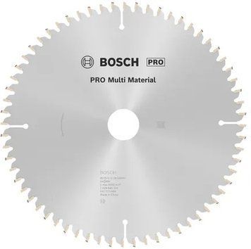 Циркулярне пиляльне полотно, диск Multi Material Corded Bosch Professional для ручних мережевих пилок, 235x30x1,8/2,4 мм, 64Т (2608640514) 2608640514 фото