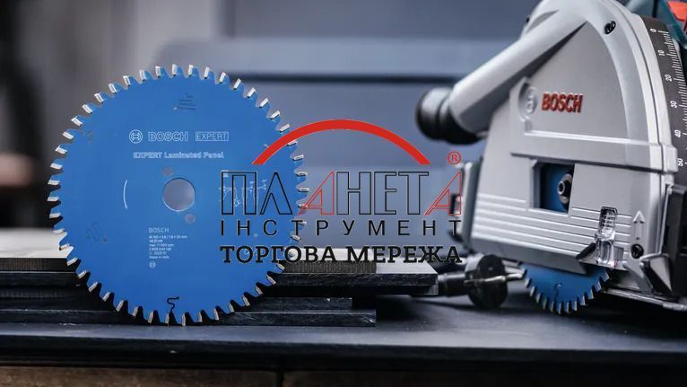 Пиляльне полотно, диск Expert High Pressure Laminate Corded Bosch Professional для ручної дротової циркулярної пилки, для занурювальної пилки, 190x30x1,6-2,2 мм, 56Т (2608644135) 2608644135 фото