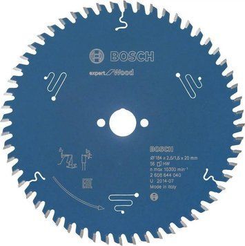 Пильний диск Expert for Wood Bosch Professional для мережевих ручних циркулярних пилок, 184x20x1,6, 56T (2608644040) 2608644040 фото