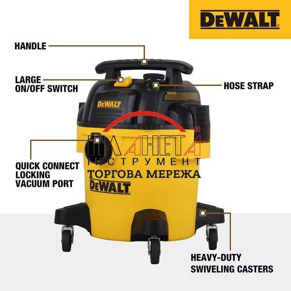 Пилосос мережевий DeWALT DXV20PC DXV20PC фото