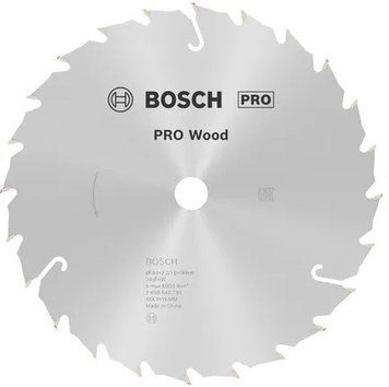 Циркулярне пиляльне полотно, диск Bosch Professional Wood, SPEEDLINE, для дротових ручних пилок, 184x2,2x16мм, 24Т (2608640795) 2608640795 фото