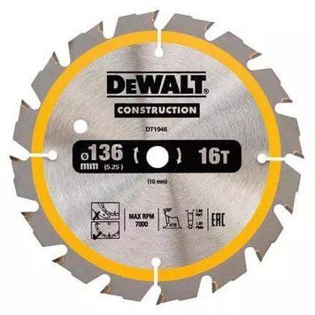 Диск пилковий СONSTRUCTION DeWALT DT1946 DT1946 фото