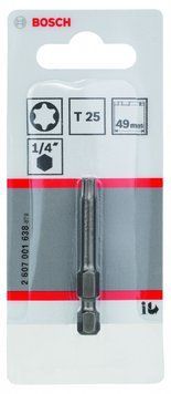 Насадка біта BOSCH Extra Hard T25, 49 мм 1 шт. 2607001638 фото