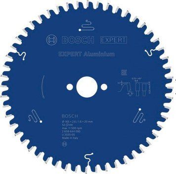 Пиляльне полотно, диск Bosch Professional EXPERT Aluminium Corded для ручної циркулярної пилки та пилки для сухого різання, 165x20x2.6, 52T (2608644095) 2608644095 фото