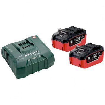Комплект аккумуляторных батарей Metabo 2 х 7.0 Ач 18 В LiHD + ASC Ultra 685112000 фото