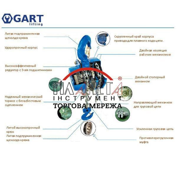 Таль ручна важільна GART Lifting HSH-K 0.75 T 1211 фото