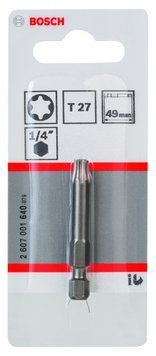 Насадка біта BOSCH Extra Hard T27, 49 мм 1 шт. 2607001640 фото