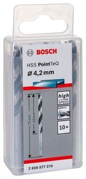 10 HSS PointTeQ свердл 4.2 мм BOSCH 2608577210 фото