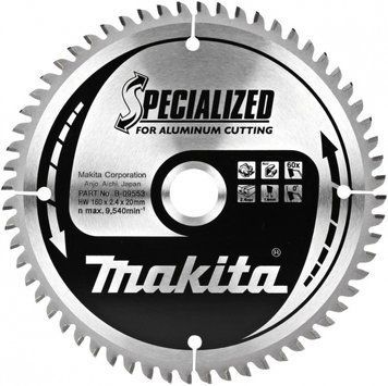 Пиляльний диск по алюмінію Makita SPECIALIZED 160х20 мм 60 зубів (B-09553) B-09553 фото